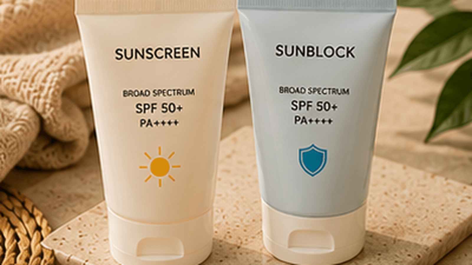 Sunscreen and sunblock tubes